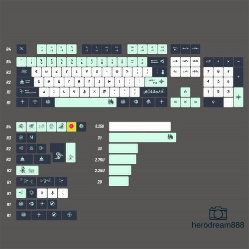 Arknights Seaborn Keycaps Dye-sub Cherry PBT 140 Keycap for Cherry MX Keyboard - Picture 6 of 15