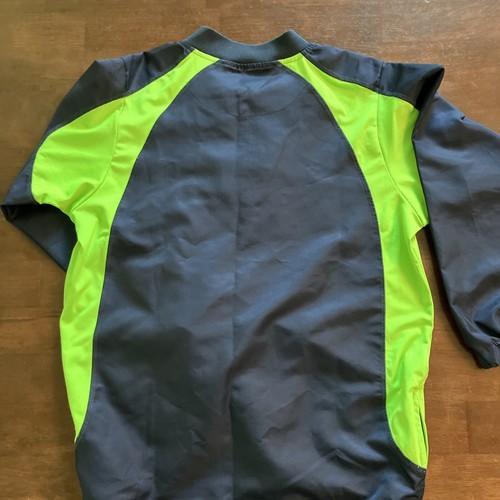 Boombah Pullover Youth XL 1/4 Zip Long Sleeve Shirt Navy Green Baseball Golf - Picture 2 of 4