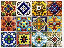 Tile Stickers for Kitchen Backsplash Bathroom Peel and stick Mexican TR001