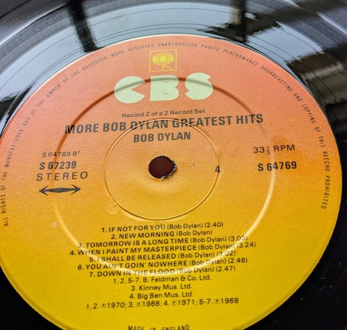 Bob Dylan More Greatest Hits 1975 UK 2 x Vinyl LP CBS 67239 PROCLEANED TESTED EX - Picture 8 of 24