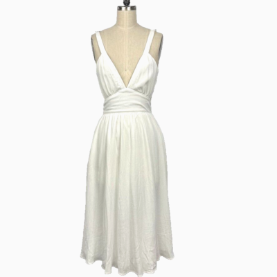 green emerald velvet dress Zapaka Women White Graduation Dress Square Neck Mini Cocktail Dress with Short Sleeves, White / Xs main image 1