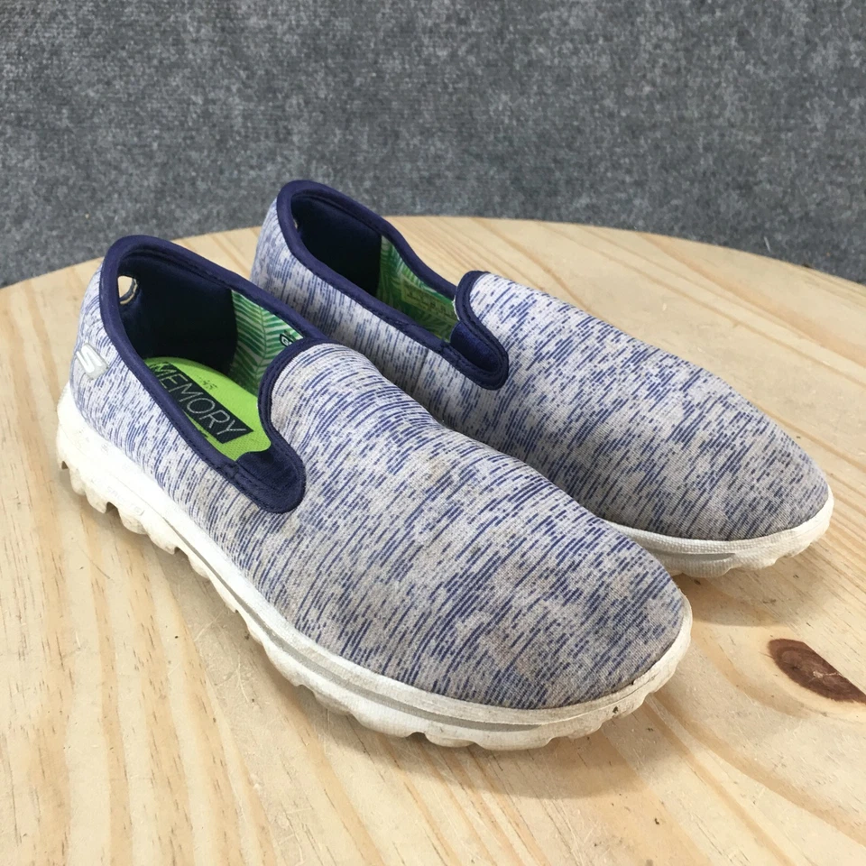 Zapatos Skechers Para Mujer 8 Performance Go Walk Joy Sin Cordones Azul Informal Tenis Bajos Foto 3 de 4