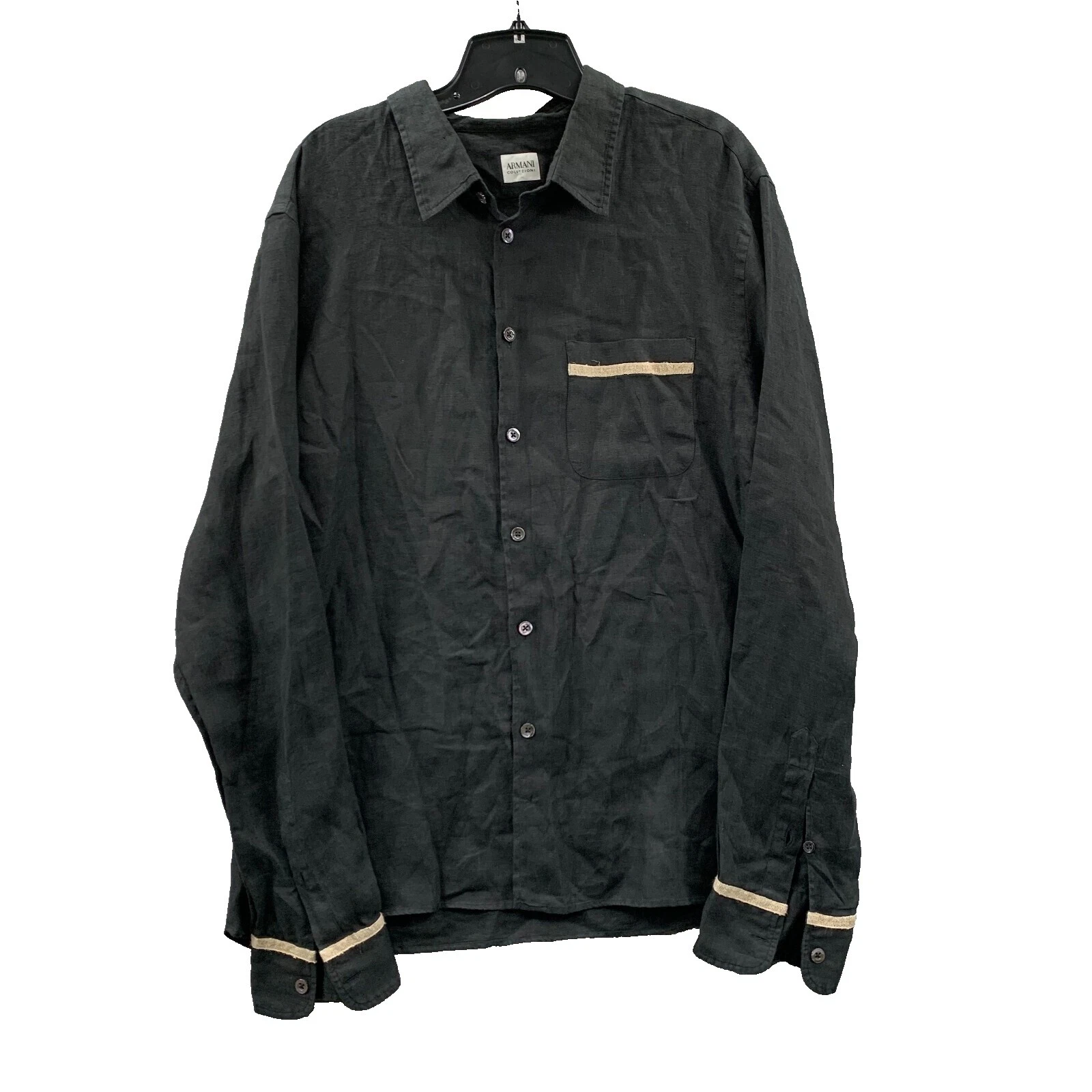 Camisas para hombre informales de lino ARMANI con botones