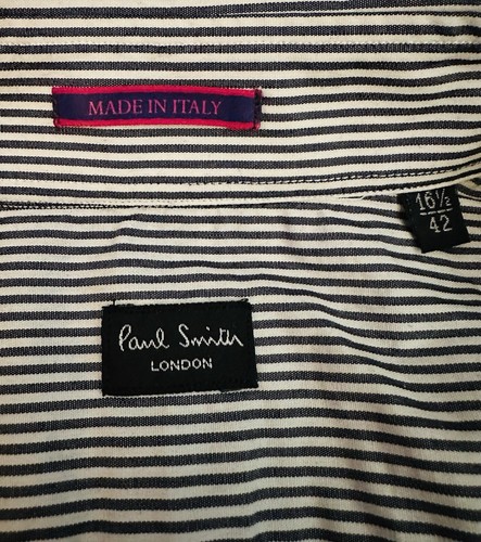 $355 PAUL SMITH LONDON Made In Italy Shirt Men 16.5/42 Business Preppy Button Up - Picture 10 of 15