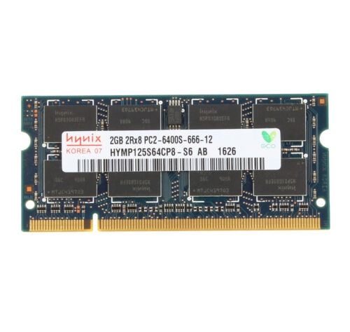 Hynix DDR2 RAM 2GB 800MHz PC2-6400S PC6400 SO-DIMM Laptop Memory 200Pin 2 GB - Afbeelding 1 van 6