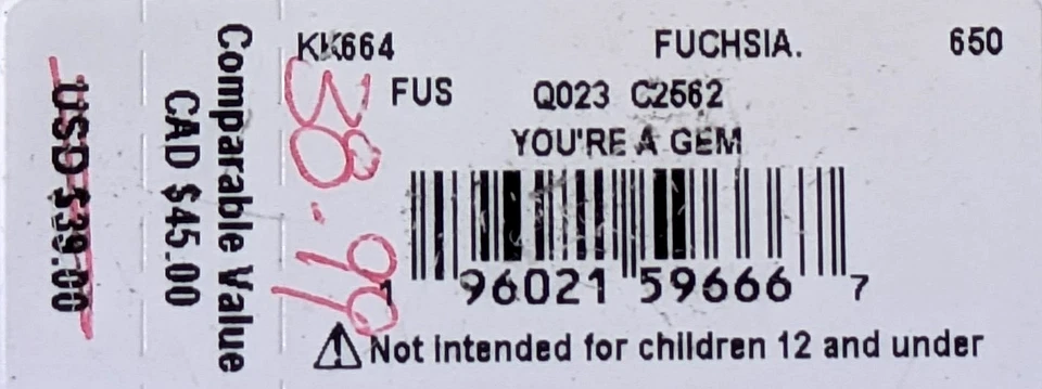 Kate Spade New York YOU'RE A GEM Pavé Halo Stud Earrings in Clear and Fuchsia - Image 3 of 3