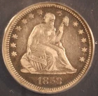 1858 Seated Liberty Quarter. ANACS VF-30 Details. Starts at .99. NO RESERVE