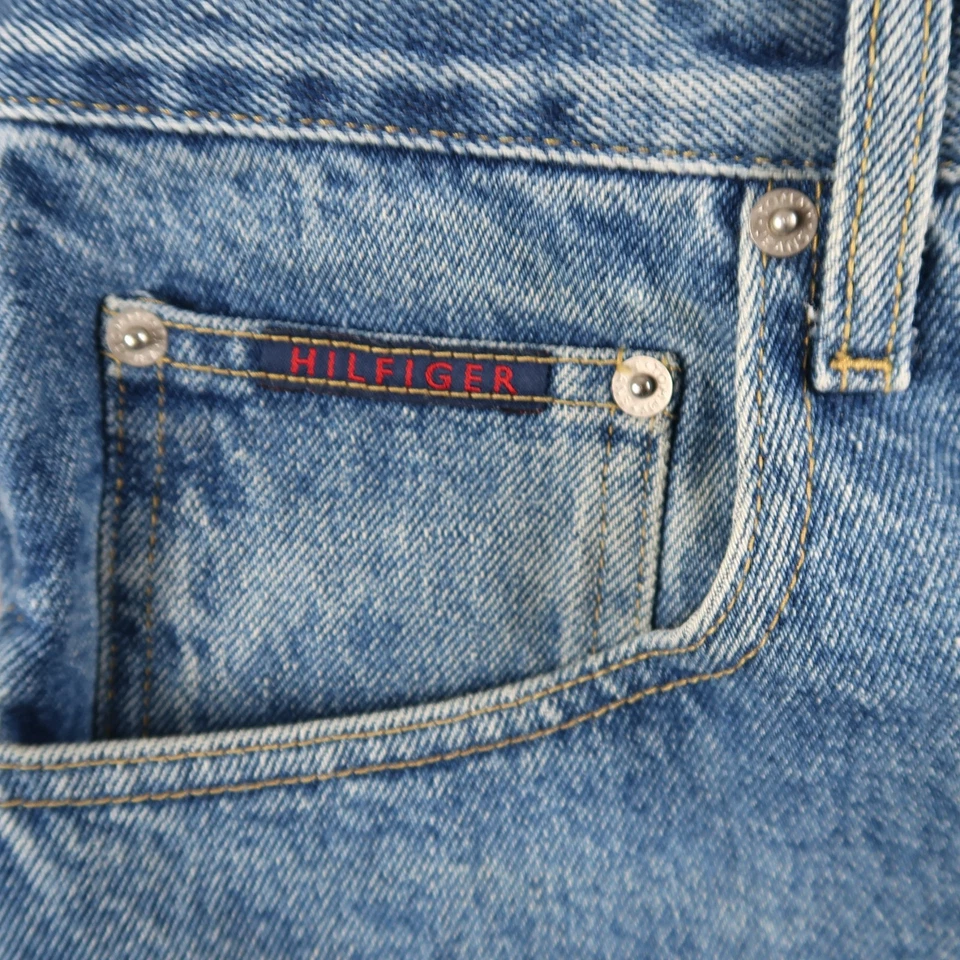 Pantalones Cortos Vaqueros Tommy Hilfiger Vintage Y2K Sueltos Carpintero Para Hombres 36 Foto 4 de 4