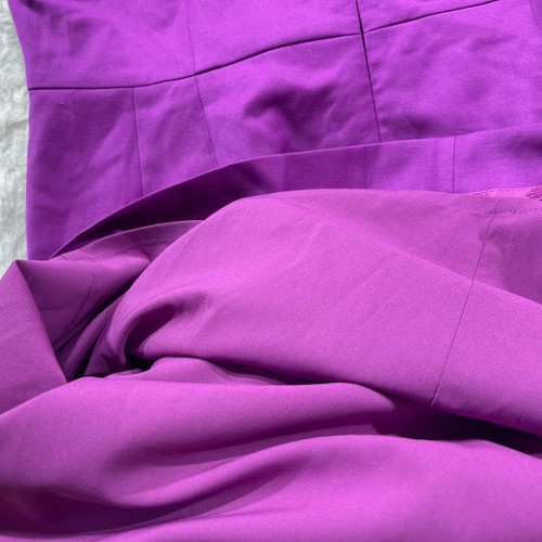 J Crew Womens V-Neck Sleeveless Pleated Front Midi Dress Size 12 Purple Wool A3 - Picture 5 of 7