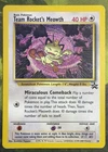 Team Rocket’s Meowth Promo 18 - WOTC Black Star Promo - Moderate Play