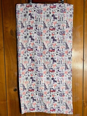 Baby Gymboree Muslin Purple Baby Essentials Roar Safari Baby Blanket - EUC