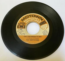 The Temptations " Get Ready / Ain't Too Proud to Beg " 45 vinyl record
