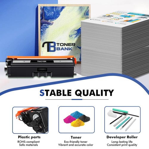 TN-431 TN431 4-Color Toner Cartridge Set 4 Pack Compatible for Brother TN431 ... - Picture 5 of 6
