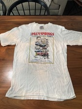 Vintage 1991 Palm Springs Road Races T-Shirt Oneita Phil Hill Cobra Ferrari Sz L