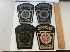 Pennsylvania State Police Trooper  collectable Patch Set 4 Pieces New Full Size