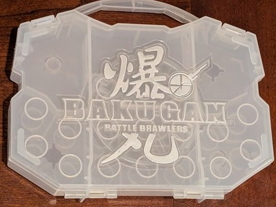 2009 Bakugan Battle Brawlers White Clear Storage Case Travel Holder Carry Box