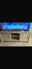 Next oak effect TV unit with sliding doors