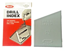 Huot Brand 13 PC 1/16" to 1/4"  1/64s Gold & Black H/D Split Point Jobber Drill