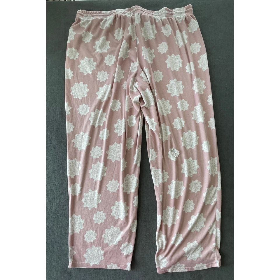 Charter Club Pajama Pants Womens XXL Pink Floral Print Loungewear Sleepwear - Image 3 of 4