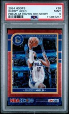 2024 PANINI NBA HOOPS PREMIUM PRIZMS RED SCOPE #28 BUDDY HIELD 13/49 PSA 9