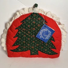 VTG Tea Cozy Quilted Christmas Tree The Perfect Setting Pennsylvania Lace