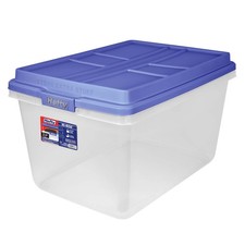 HI-RISE 72 Quart Large Latching Storage Bin Clear Plastic Storage Container