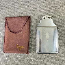 Vintage Ronson Mastercase Cigarette Case Lighter Combo with Pouch