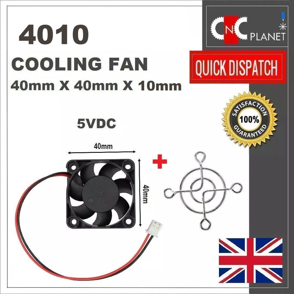 4010 FAN 4cm 40mm X 40mm X 10mm MINI SQUARE BRUSHLESS COOLING FAN 5V 12V 24V DC - Image 3 of 4