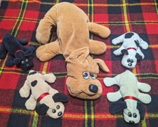 Vintage Tonka Plush Pound Puppies Dogs Lot Of 5  1 Large, 4 Small 