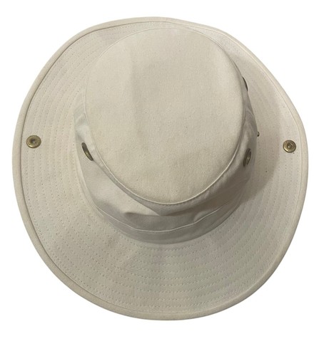 The Tilley Endurables T3 Vintage Wanderer Hat Size 7 Natural Cream Chin Strap