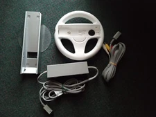 Original Nintendo Wii Power Supply Ac Adapter +STAND + AV Cable+ WII steering