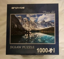 ENOVOE 1000 Piece 20" x 27.5" Jigsaw Puzzle, Moraine Lake, Alberta, Canada NEW