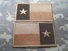 TEXAS FLAG PATCH DESERT / TAN REGULAR OR REVERSED CHOOSE ONE! HOOK OR SEW ON!