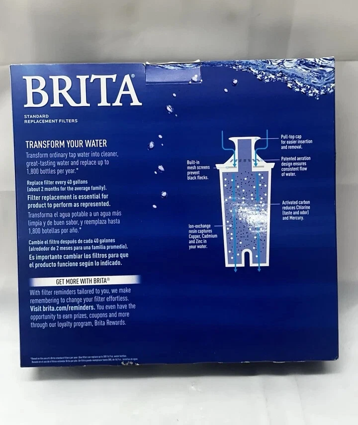 Brita Replacement Water Filters 10 Pack For ALL Brita Pour-Through Pitchers NIB - Image 2 of 3