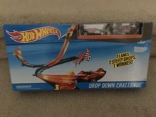New~Hot Wheels Drop Down Challenge Set~Bonus 2 Cars Racing Winners Birthday Gift