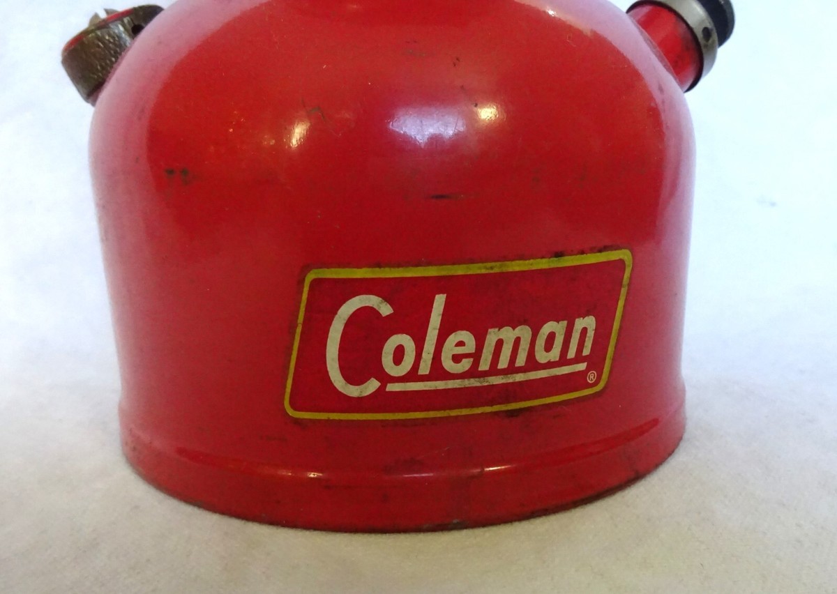 コールマン シングルランタンCaleman Unleaded 1 Vintage 1956 Coleman 220A Red Single Mantle Gas Lantern w
