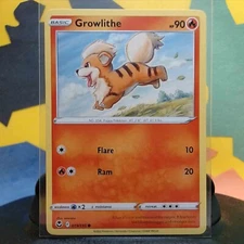 Pokemon Growlithe Unplayed 2022 Sword & Shield Silver Tempest Card #019 TCG NM
