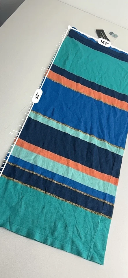 Roto por Ronny Kobo Rayas Largo Suéter Midi Falda Larga Talla S Foto 3 de 4