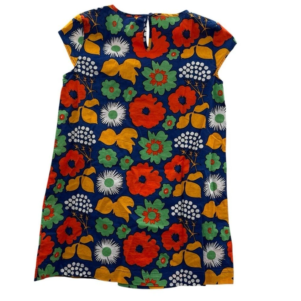 Mini Vestido Marimekko X Target Para Niñas Azul Marino Multicolor Floral Sin Mangas Talla M Foto 3 de 4