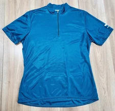 Bellwether Cycling Jersey Mens Sz Large, Teal Green, Quarter Zip, Cargo Pockets
