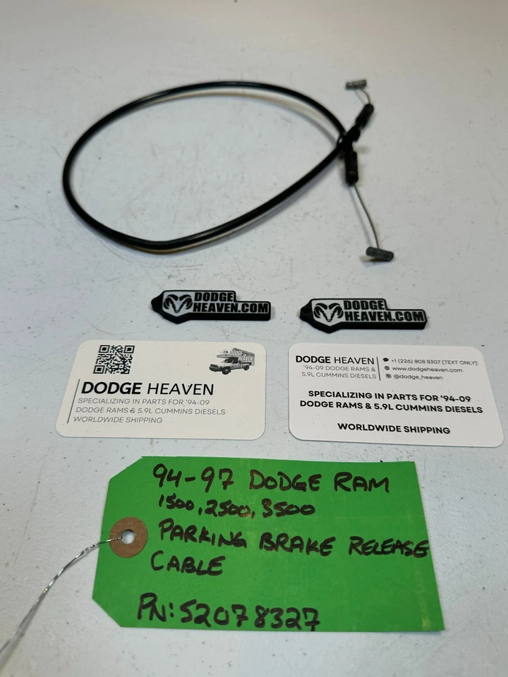 Cable de liberación de freno de emergencia para freno de estacionamiento Dodge Ram 1994-1997 OEM 52078327 Foto 2 de 4