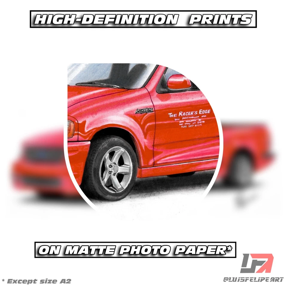 Fast and Furious car art poster: BRIAN O'CONNOR FORD F150 LIGHTNING - Image 2 of 4