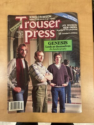 TROUSER PRESS Magazine & Flexi #71 March 1982 GENESIS U2 New Order Joy Division
