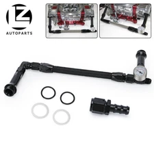 For Holley Carb Carburetor Braided Fuel Line Regulator hose kit 4150 6AN w/guage