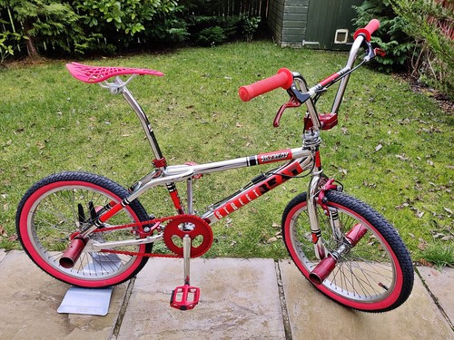Chrome Red Old School BMX Bike USA 