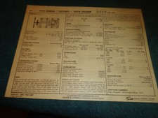 1973 OLDSMOBILE OMEGA CUTLASS VISTA CRUISER 350 V-8 ENGINE SUN TUNE-UP CHART 