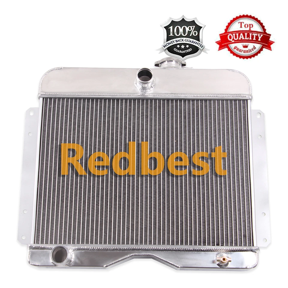 3Row Alu Radiator For Jeep 1949-1958 Willys /1956 JEEP 475 CJ Truck 3.7L MT#4964 Foto 3 de 4