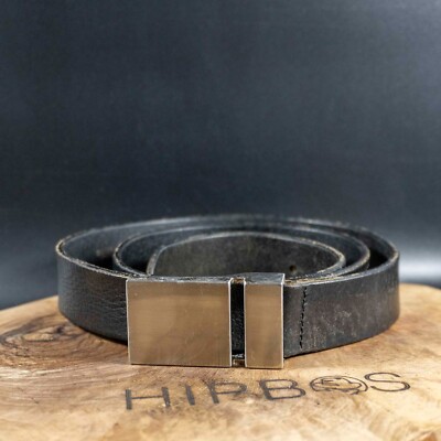 Marks and Spencer Mens Belt Vintage M&S Leather Jeans Belt Black Size 34  UK - Main Image