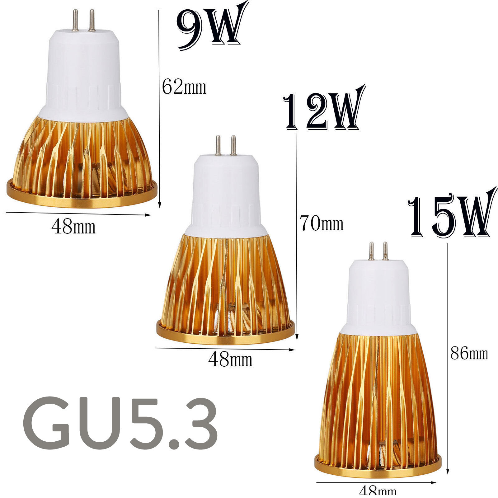 5PCS Dimmable GU10 MR16 B22 GU5.3 E27 E14 6W 9W 12W LED Spotlight Bulbs Lamp ED