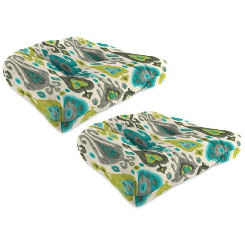 New Tufted Outdoor Wicker Chair Seat Cushions 19" x 19", 2-Pack, Fade Resistant - Picture 9 of 11